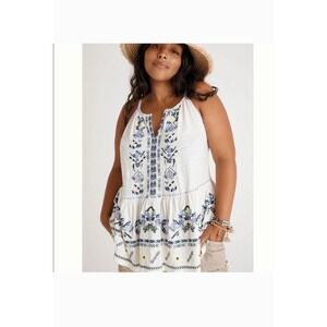 Maeve Neela Tank Size‎ XS Embroidered Boho Cottagecore Whimsy Babydoll
